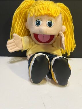 Yellow-Haired Kids Hand Puppet Plush Doll - Playtime Puppet